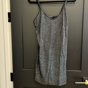 Brandy Melville little black metallic dress OS